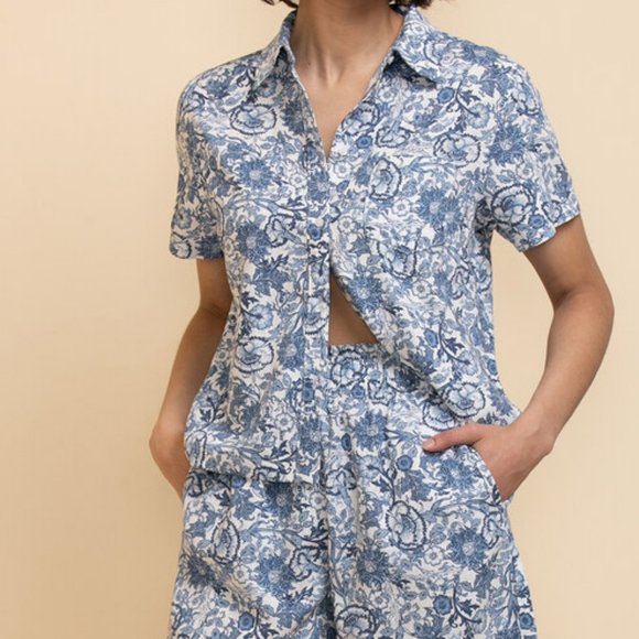 Ricki's Linen Blend Short Sleeve Shirt - Picture 4 of 7